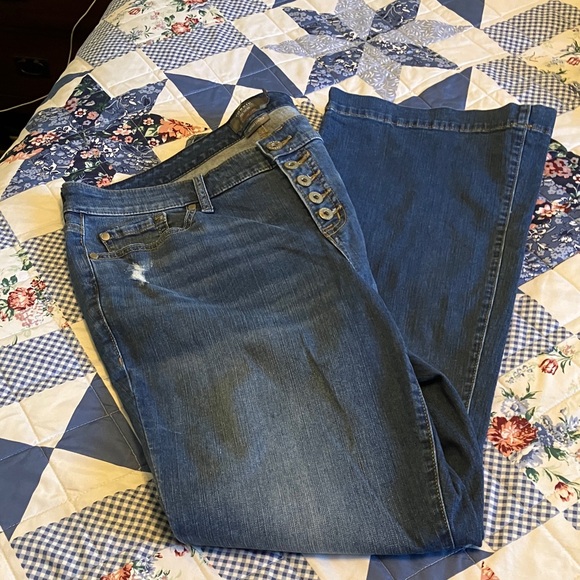 Torrid Button-Fly Blue Jeans - Picture 7 of 7
